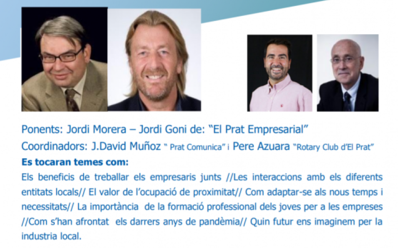 El Prat Empresarial, convidat a parlar de la situació econòmica actual al Rotary El Prat 